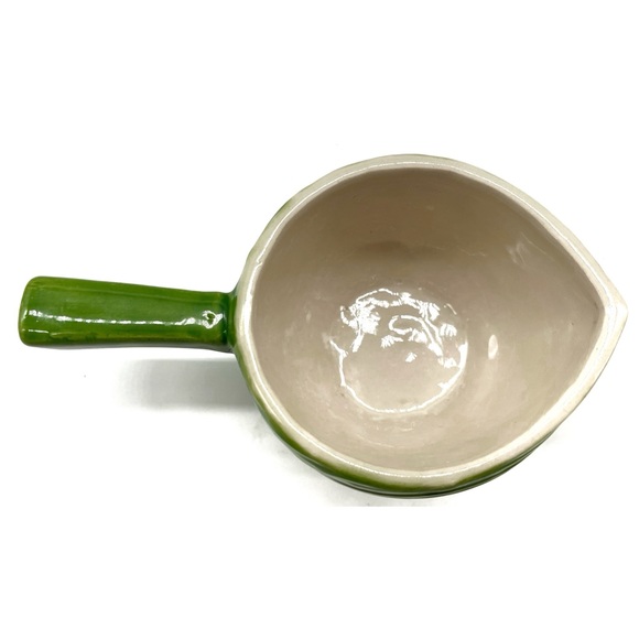 Vintage Ceramic Corn On The Cob Tea Light Butter Warmer Green Yellow - Picture 7 of 8